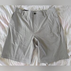 Banana Republic Light Gray Flat-Front Performance Shorts
